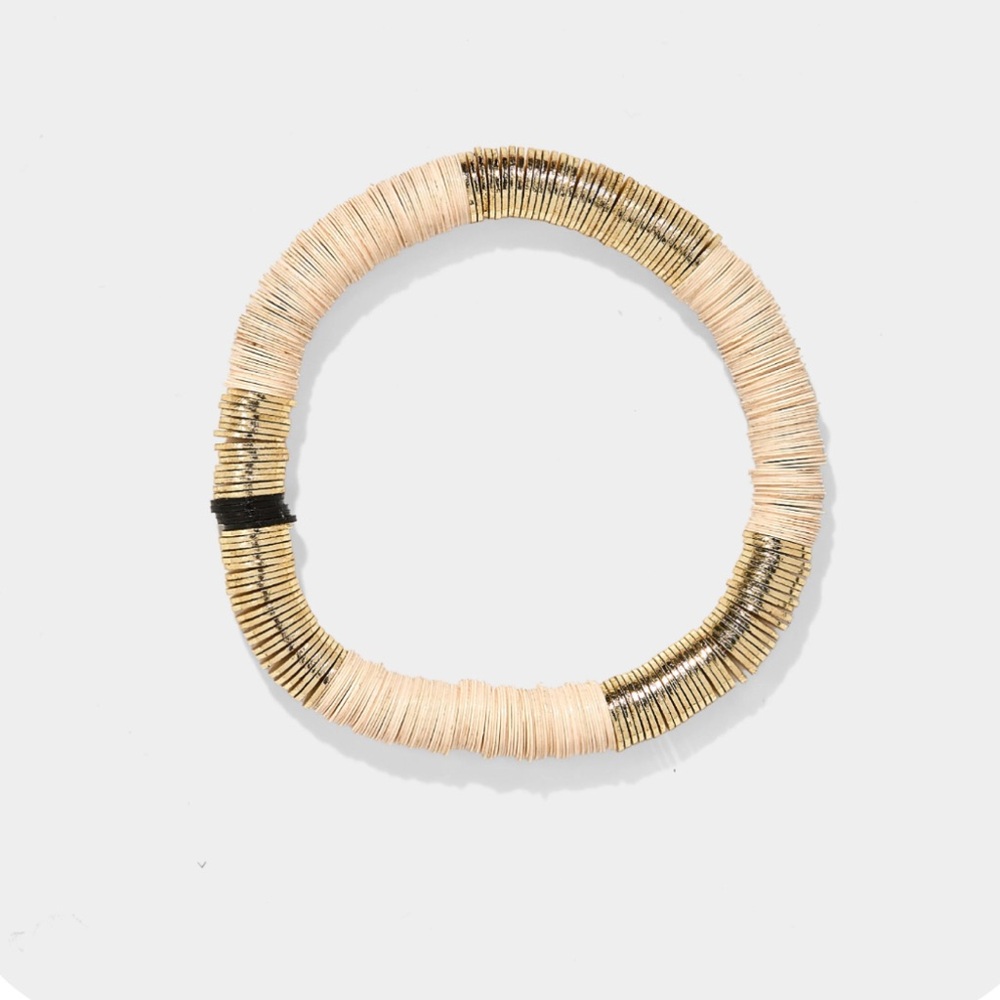 Allie & Bess Cream Vinyl Bracelet 8mm